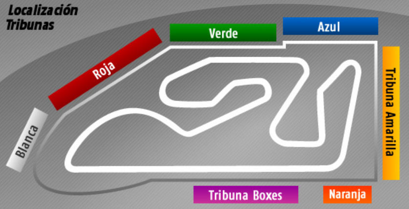 plan du circuit GP Marco Ricardo Tormo  et tribunes 